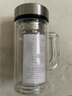 胖東來(lái) DL【央媽推薦】雙層玻璃杯男士帶把公茶水分離泡茶杯帶蓋大容量水杯家用杯子 【帶把手】鋼本色350ml 曬單實(shí)拍圖
