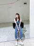 Ebonka彩虹老爹鞋女ins潮2025新款夏季鏤空網(wǎng)面透氣厚底內(nèi)增高小白鞋子 白色 37 曬單實(shí)拍圖