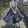 GOCHIEI夏天裙子夏天少女生2025新款背帶連衣裙學(xué)生初中生少女百搭大擺中 M 曬單實(shí)拍圖