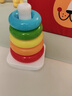 費(fèi)雪（Fisher-Price）疊疊樂(lè)彩虹套圈積木塔兒童寶寶套杯啟蒙早教益智玩具新年禮物 新彩虹套圈 曬單實(shí)拍圖
