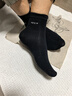 宜而爽新疆棉襪子男夏季薄款中筒襪防臭透氣襪子防菌商務(wù)襪長(zhǎng)筒襪 黑色/5雙 曬單實(shí)拍圖