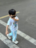 巴帝巴帝夏季純棉嬰幼兒童裝防蚊褲男女寶寶運(yùn)動(dòng)長(zhǎng)褲 新淺蘭萌趣熊頭  110 曬單實(shí)拍圖