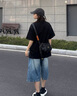 個樂（GROTTO）女包包黑石包經典大小號單肩斜挎軟包通勤包七夕禮物女 明星同款 黑石-黑標 L 曬單實拍圖