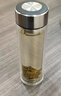 蘇泊爾（SUPOR）玻璃杯茶水分離男士水杯雙層高硼硅玻璃耐高溫大容量泡茶杯子禮物 行硯黑400mL 曬單實拍圖