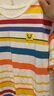 ASK JUNIOR兒童T恤夏季中大童彩虹條紋撞色短袖半袖童裝男童小童上衣 彩色 曬單實(shí)拍圖