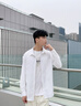 名創(chuàng)優(yōu)品（MINISO）男生襯衫夏季防曬冰絲涼感薄款襯衣青少年秋季日系淺色長(zhǎng)袖上衣男 【冰絲防曬襯衫】杏色(空白) XL 180(體重140-160斤) 曬單實(shí)拍圖