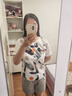 羅蒙（ROMON）短袖T恤女裝2025夏季新款百搭寬松t恤女洋氣休閑上衣夏天 花色 L 曬單實拍圖
