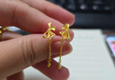 周六福輕婚嫁系列蝴蝶結(jié)黃金耳墜女生日禮物計(jì)價A0912513 一對 約2.02g 曬單實(shí)拍圖