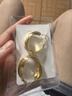 巷南999銀針港風(fēng)素圈大耳環(huán)高級(jí)感復(fù)古女2025新爆款耳釘輕奢夸張耳飾 999銀針港風(fēng)大耳環(huán)金色（一對(duì)） 曬單實(shí)拍圖