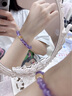 中國黃金日照紫煙手鏈女士天然紫水晶手串七夕情人節(jié)禮物送女友老婆紀(jì)念日 日照紫煙水晶手串【玫瑰禮盒】 曬單實拍圖