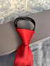 紅豆（Hodo）領(lǐng)帶男士免打結拉鏈條紋滌綸絲高端婚禮商務(wù)正裝送男朋友生日禮物 曬單實(shí)拍圖