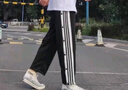 Foss Phil冰絲側排扣褲子男士夏季青少年寬松男生籃球運動衛(wèi)休閑褲 SW-2091K黑色 2XL 【建議160-180斤】 曬單實拍圖