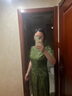 三彩若潮大碼女裝2025夏新款新中式旗袍裙立領連衣裙短袖開叉胖MM 苔蘚綠花卉 M 160/88B 曬單實拍圖