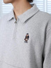 Teenie Weenie Men小熊男裝休閑寬松380g毛圈翻領(lǐng)拉鏈套頭衛(wèi)衣 中灰 L 曬單實拍圖