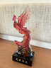 琉璃鳳凰工藝品火鳳舞九天擺件客廳玄關(guān)裝飾吉祥禮物輕奢高檔裝飾 鳳舞九天小（贈(zèng)送水晶底座） 曬單實(shí)拍圖
