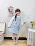 G.DUCKKIDS小黃鴨童裝女童套裝春秋季兒童衣服女寶寶秋裝艾莎公主背心裙套裝 藍色+皇冠魔法棒 130 尺碼7~8歲【120-130cm】cm 曬單實(shí)拍圖