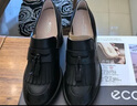 愛步（ECCO）七夕禮物 高跟鞋女 優(yōu)雅深口牛皮粗跟正裝單鞋女  雕塑奢華222663 黑色22266301001 37 曬單實拍圖