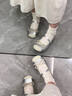 回力內(nèi)增高瑪麗珍單鞋女2025新款配裙子蝴蝶結(jié)小香風(fēng)法式芭蕾鞋子 銀/灰 37 曬單實(shí)拍圖