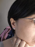 六桂福珠寶七夕鉑金耳飾 菱影星光 PT950白金耳釘耳環(huán)女 PT0200037 1.15g 曬單實拍圖