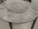 梓屋餐桌家用加厚巖板餐桌椅組合方圓兩用餐桌813#1.35米桌+101皮椅*6 曬單實(shí)拍圖