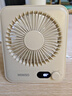 名創(chuàng  )優(yōu)品小風(fēng)扇桌面風(fēng)扇usb充電迷你超薄折疊無(wú)葉大風(fēng)力靜音節能便攜臺扇小型辦公室工位電腦桌宿舍易拆洗 【冰透棕pro】1200mAh 全新升級 曬單實(shí)拍圖