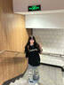 一寸相思黑色蝴蝶短袖t恤女純棉2025夏季新款爆款洋氣減齡上衣寬松體恤衫 黑色-字母蝴蝶 XL 推薦125-145斤 曬單實(shí)拍圖
