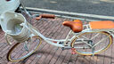 飛鴿（FLYING PIGEON）自行車成人通勤車自行車學生單車成人自行車通勤自行車女士自行車 標配珍珠白|單速|(zhì)輻條輪+禮包 24寸適合150-170cm 曬單實拍圖