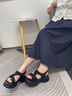 達(dá)芙妮厚底涼鞋女2025新款夏季外穿小個子增高超火百搭運(yùn)動沙灘鞋 杏色 37 (235mm) 標(biāo)準(zhǔn)碼 曬單實拍圖
