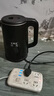 萬利達燒水壺熱水壺電熱水壺不銹鋼膽一體全自動恒溫大容量家用快速壺開水壺雙層防燙便攜式電水壺 2L 亮黑（加厚智能保溫款） 曬單實拍圖