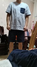 京東京造10A抗菌純棉睡衣男短袖套裝25春夏情侶家居服藍(lán)XL 曬單實(shí)拍圖