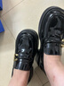 回力女鞋厚底樂福鞋女春夏季新款英倫風(fēng)黑色小皮鞋女百搭休閑單鞋 黑色（C扣 ） 38 曬單實(shí)拍圖