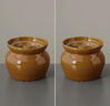 祥業(yè)沙縣燉罐小瓦罐陶瓷燉盅隔水燉燕窩蒸湯盅帶蓋蒸蛋碗棕色白色 小壇燉罐(棕黃)-2個(gè)裝 曬單實(shí)拍圖