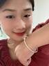 中國黃金（CHINA GOLD）足銀如魚(yú)得水手鐲女款百搭錦鯉鐲子教師節生日禮物送女友老婆錦鯉手鐲  約25±1g 曬單實(shí)拍圖