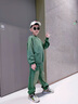G.DUCKKIDS小黃鴨兒童套裝男童衛(wèi)衣套裝10歲洋帥氣中大童春秋款12男孩衣服秋 綠色 160 曬單實拍圖