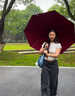 京悠雨德國(guó)品質(zhì)雙層自動(dòng)雨傘長(zhǎng)柄超大號(hào)加固加厚結(jié)實(shí)抗暴風(fēng)雨三雙人男士 125CM雙層防暴風(fēng)雨-經(jīng)典黑 曬單實(shí)拍圖