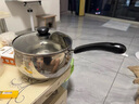 胖東來不銹鋼湯鍋奶鍋加厚單柄家用商用廚房熱奶煮粥煲湯泡面電磁 18cm +帶蓋大肚鍋18CM 曬單實拍圖