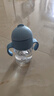 愛得利（evorie）兒童水杯 幼兒園小學生水杯嬰兒學飲杯吸管杯帶手柄重力球200ml 天空藍【鴨嘴款】 曬單實拍圖