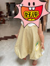 巴拉巴拉【商場同款】嬰兒連衣裙女童裙子蓬蓬裙2025新款夏裝甜美 黃咖色調(diào)00435 100 曬單實拍圖
