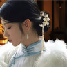 卡瑪倫鈴蘭花u型發(fā)簪古風(fēng)簪子新中式漢服頭飾插梳生日520情人節(jié)禮物女友 鈴蘭花流蘇款水鉆發(fā)簪 曬單實拍圖
