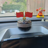 巫記車載擺件汽車裝飾品車載車內(nèi)紅旗微光可轉(zhuǎn)清香持久太陽能車載香薰 太陽能車載紅旗擺件香薰-普通黑 曬單實(shí)拍圖