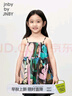 jnby by JNBY江南布衣童裝全棉印花府綢吊帶背心休閑舒適夏女童兒童1O6012010 090/黑色系多彩混雜色 160 cm 曬單實拍圖