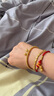 中國黃金（CHINA GOLD）黃金手鏈足金兩世歡金手鏈女蓮蓬金珠手串送媽媽七夕情人節禮物 金約1.95g+玫瑰限定禮盒 曬單實(shí)拍圖