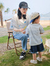 幼歌（YOUGE）夏季新款嬰幼兒海洋冰瓷棉短袖親子t恤清涼牛仔褲套裝潮 牛仔藍短褲 90 cm 曬單實(shí)拍圖