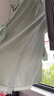 獨束大碼女裝學(xué)院風(fēng)條紋連衣裙2025夏季新款胖mm減齡甜美A字短裙 山嵐綠條 M （尺碼：1） 曬單實(shí)拍圖