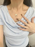 老鳳祥S925純銀項鏈女2025新款平安扣玉髓吊墜生日禮物送女友老婆 【京東八倉發(fā)貨】*當/次日達-山茶花平安扣項鏈 曬單實(shí)拍圖