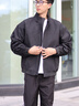 卡圖弛美式短款飛行員教練夾克男生春秋季潮流寬松高街cleanfit外套衣服 黑色 XL 曬單實(shí)拍圖