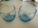 樂(lè )美雅家用玻璃杯子套裝水杯玻璃彩色透明果汁杯早餐杯喝茶泡茶杯大容量酒店超市同款 冰藍矮款320ml(2只裝) 曬單實(shí)拍圖