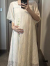 朗茵新中式孕婦裝夏款2025新款連衣裙孕媽媽刺繡夏季短袖大碼裙子套裝 國(guó)風(fēng)裙子 XL建議130-145斤 曬單實(shí)拍圖
