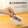 得力LCD透明屏電子鬧鐘床頭鐘智能時鐘 個性簡約家庭臥室懶人溫度計 開學升學季必備禮物 白色8856 曬單實拍圖