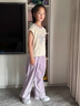 G.DUCKKIDS小黃鴨童裝女童夏裝套裝2025新款大童衣服薄款短袖女孩運(yùn)動夏季 紫色套裝 【短袖+褲子】 160 (建議145-155cm 9-10周歲） 曬單實(shí)拍圖